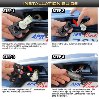 Xtune 13-18 Subaru BRZ T10 Connector LED License Plate Bulb Assembly White 5500K LAC-LP-SWRX08 -Pair SPYDER