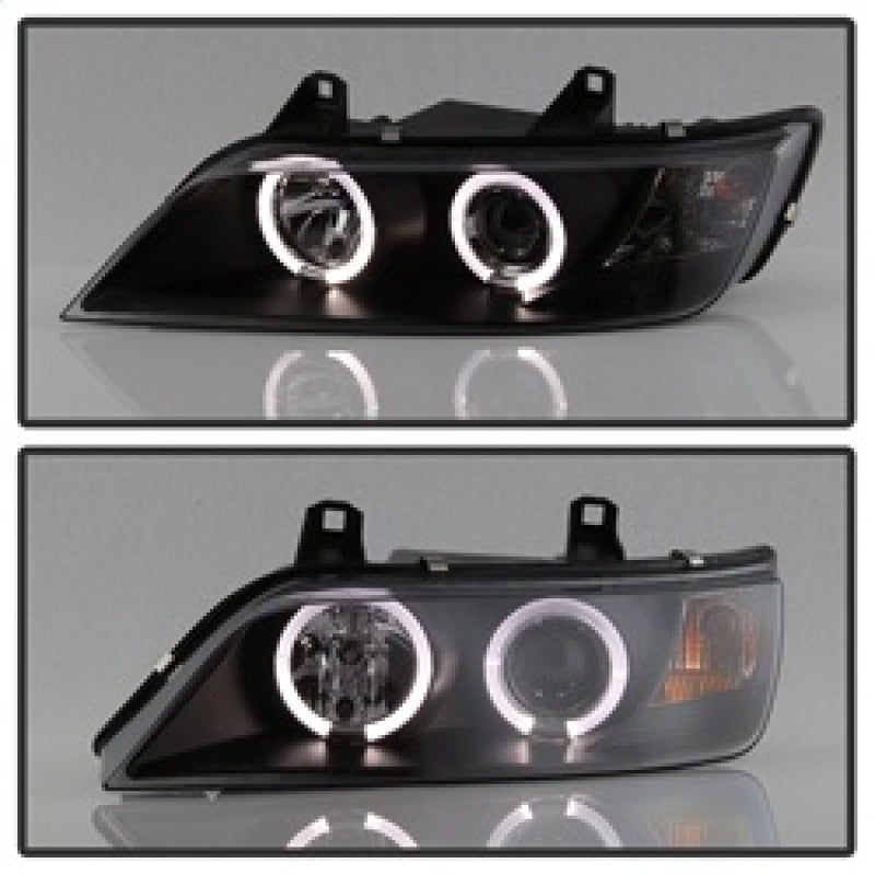 Spyder BMW Z3 96-02 Projector Headlights LED Halo Black High H1 Low H1 PRO-YD-BMWZ396-HL-BK SPYDER