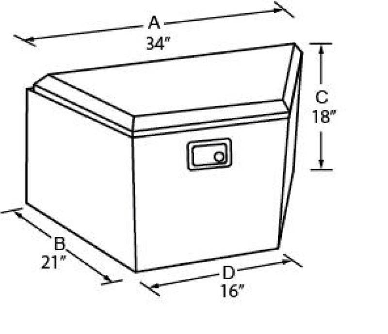 Tradesman Steel Trailer Tongue Storage Box (16in.) - Black Tradesman