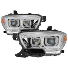 Load image into Gallery viewer, xTune Toyota Tacoma 16-18 DRL Light Bar Projector Headlights - Chrome PRO-JH-TTA16-LBDRL-C