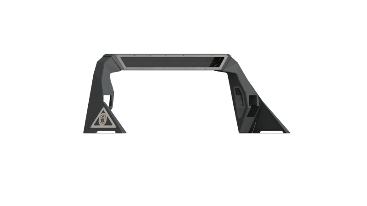 Road Armor 14-18 Chevy/GMC 1500 iDentity Headache Rack w/Bedrail Pods/Dual Cube/Raw