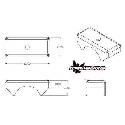 Camburg Leaf Spring Axle Perches (3.5in. OD tube) (pair) CAM-020050
