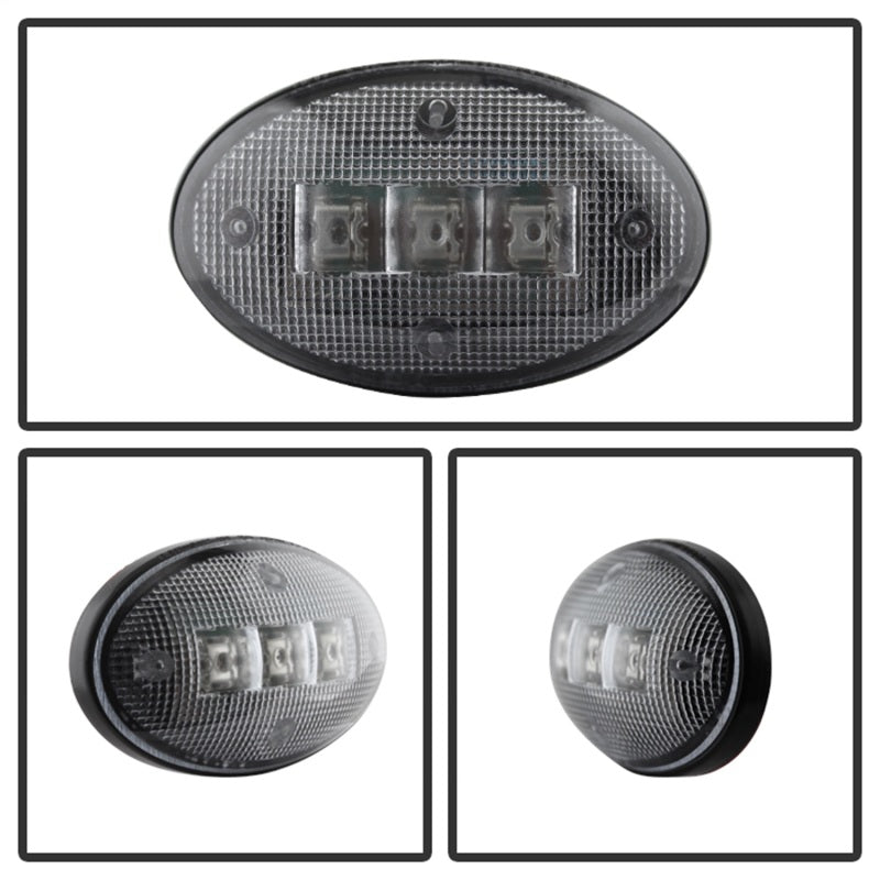 Xtune Ford Superduty F250-F550 99-10 Dually Fender LED Side Fender Lights Clear ACC-LED-FDSD99-SL-C SPYDER