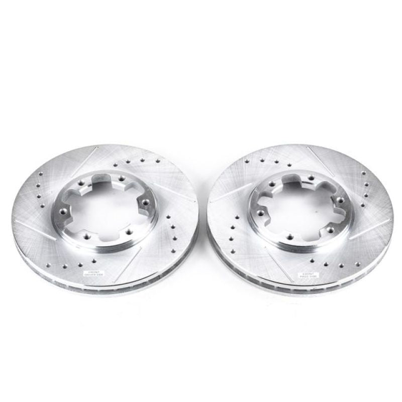 Power Stop 03-04 Nissan Frontier Front Evolution Drilled & Slotted Rotors - Pair PowerStop