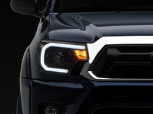 Load image into Gallery viewer, Raxiom 12-15 Toyota Tacoma Axial Series Headlights w/ LED Bar- Blk Housing (Clear Lens)