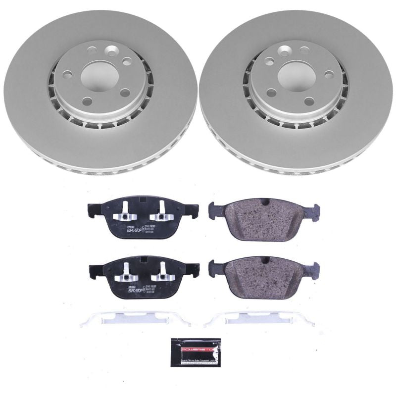 Power Stop 10-15 Volvo XC60 Front Euro-Stop Brake Kit PowerStop