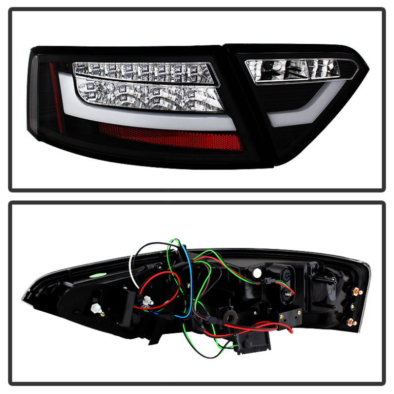 Spyder Audi A5 08-12 LED Tail Lights Black ALT-YD-AA508-LED-BK SPYDER
