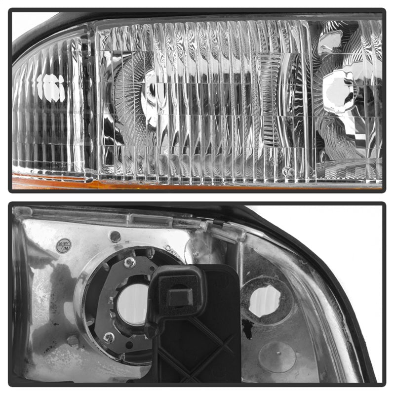 xTune 98-01 GMC Jimmy S15 (w/Fog Lights) OEM Headlights w/Amber Bumper - Chrm (HD-JH-GS1598-OE-C) SPYDER