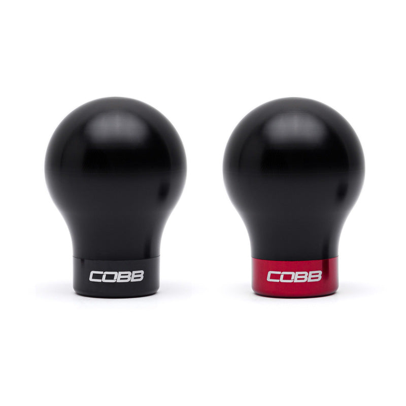 COBB Subaru 6-Speed Weighted COBB Shift Knob - Black (Incl. Both Red + Blk Collars) 213360-BK