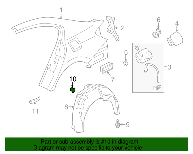 Genuine OEM Honda Screw Grommet (white square) Splash Guard (pack of 10)