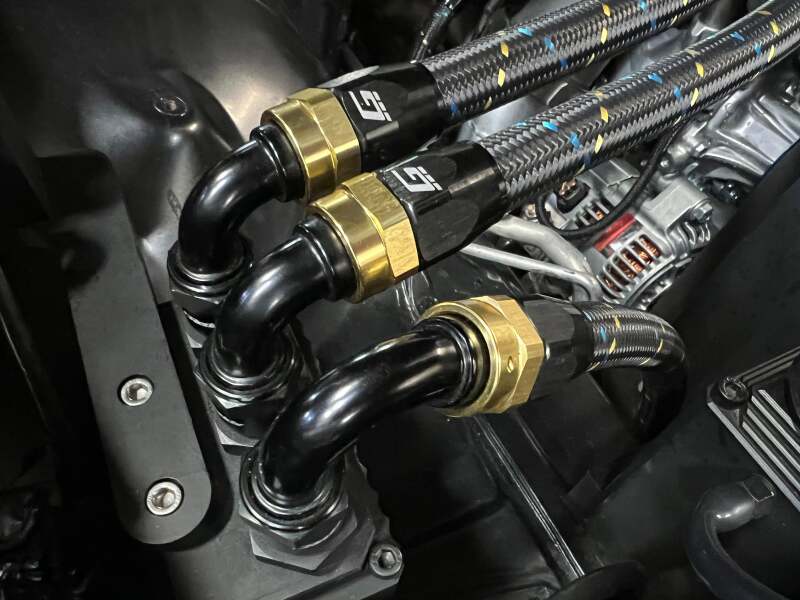 GReddy AN06 STRAIGHT HOSE END SWIVEL BLACK/GOLD ANODIZED