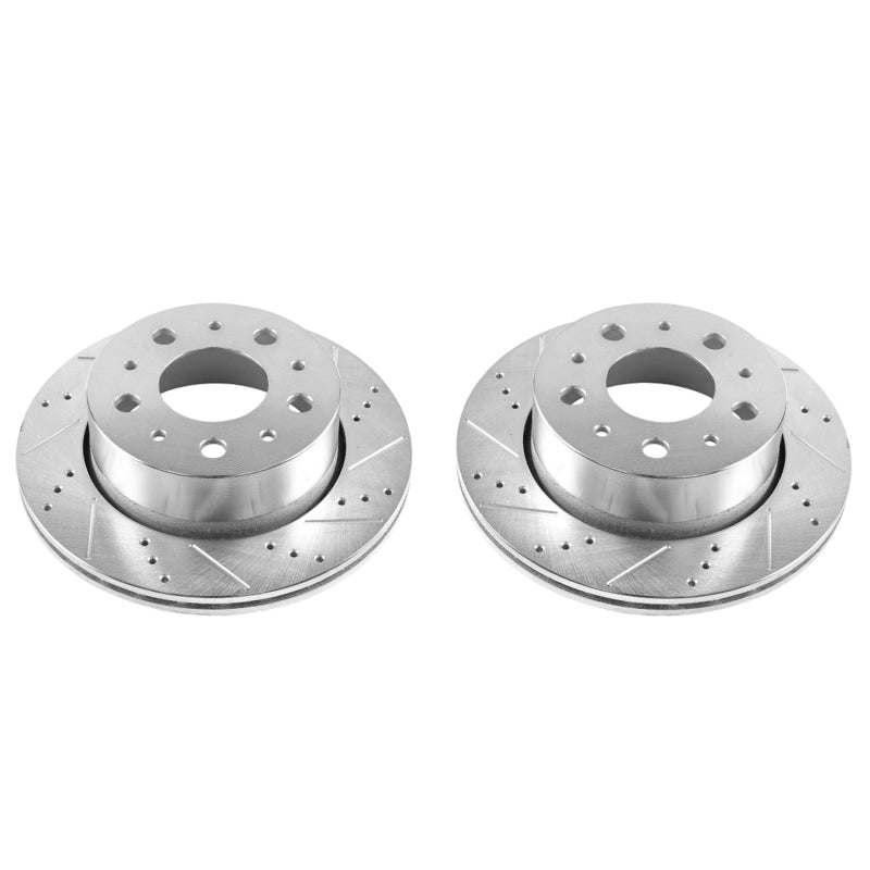 Power Stop 14-19 Ram ProMaster 1500 Rear Evolution Drilled & Slotted Rotors - Pair PowerStop