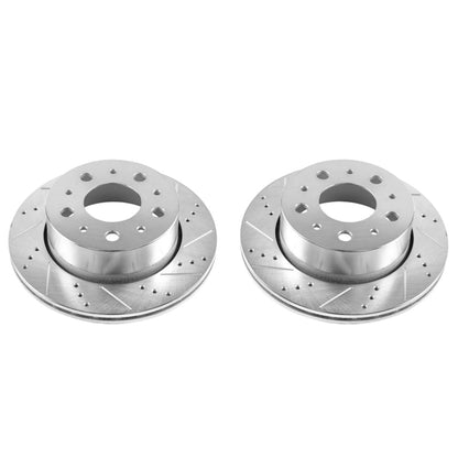 Power Stop 14-19 Ram ProMaster 1500 Rear Evolution Drilled & Slotted Rotors - Pair PowerStop