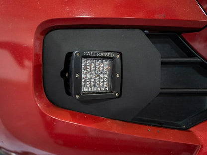 Cali Raised LED CR2532 fog light pod replacement kit with 3x2 18W amber pods for Toyota Tacoma