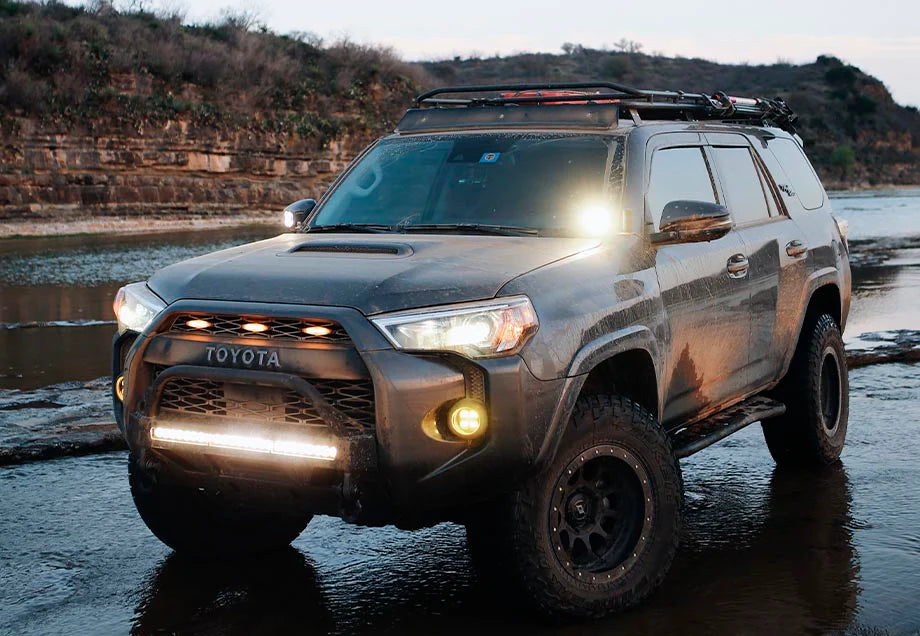 Cali Raised LED CR2497 low profile ditch light kit with 27W Side Pro pods for Toyota 4Runner