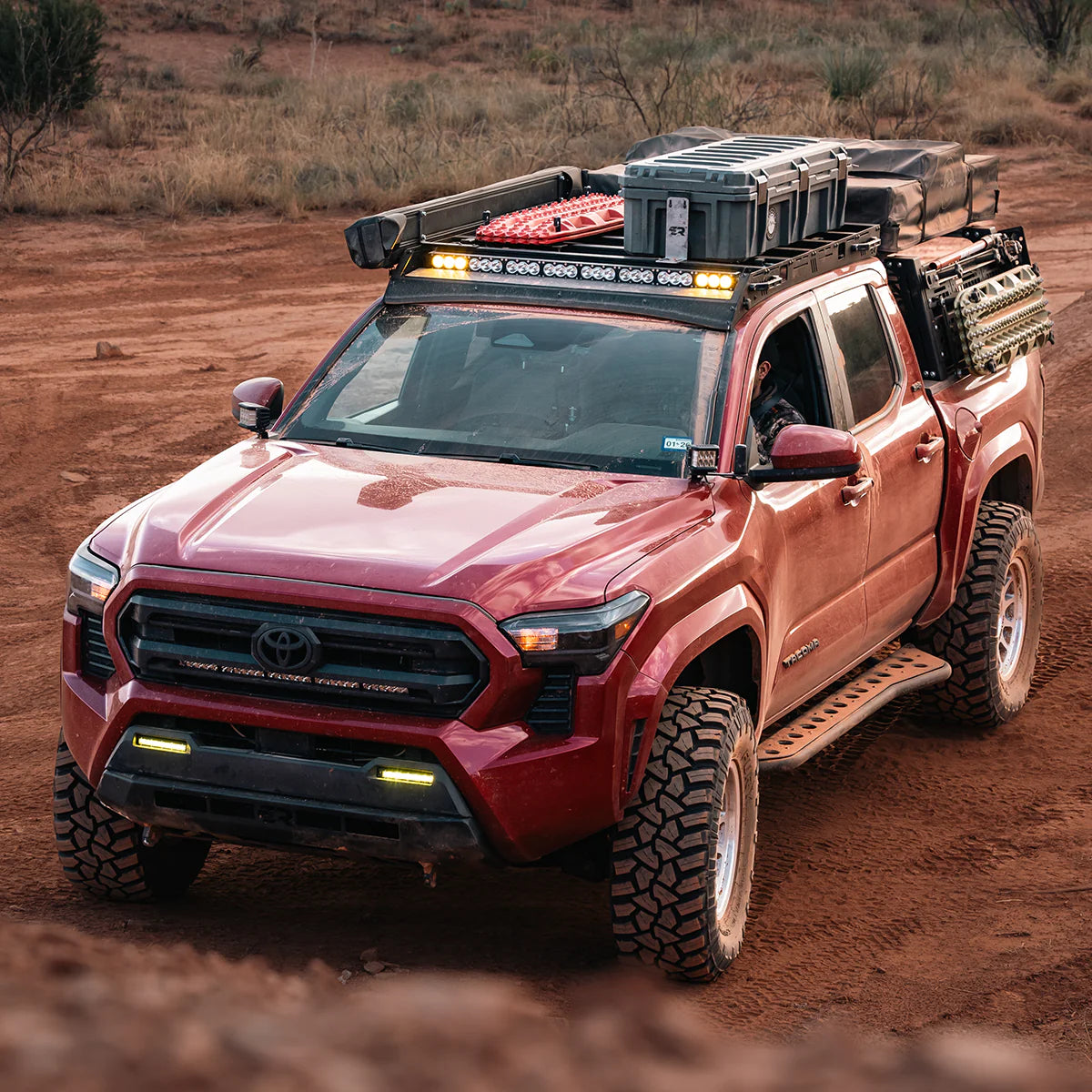 Cali Raised LED CR4167 Premium Roof Rack with lighting cut out for 2024 Toyota Tacoma