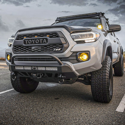 Cali Raised LED CR3450 Stealth Bumper with bull bar and 32 inch combo light for Toyota Tacoma