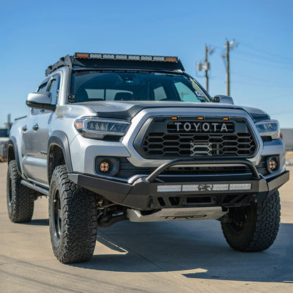 Cali Raised LED CR3354 Stealth Bumper with bull bar 32 inch combo light and tall switch for Tacoma