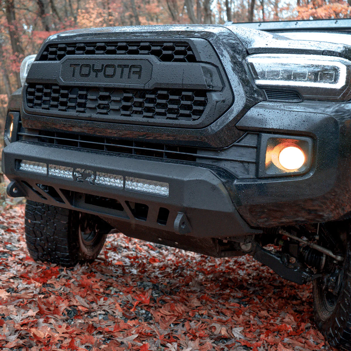 Cali Raised LED CR4139 Stealth Bumper no bull bar with 32 inch combo light and small switch for Tacoma