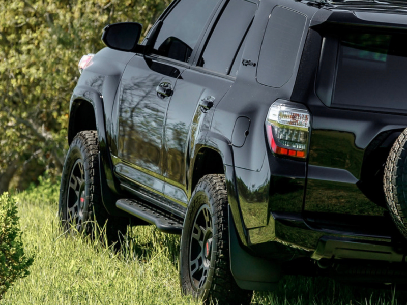 Cali Raised LED CR2683 Step Edition bolt-on rock sliders with kick out for Toyota 4Runner