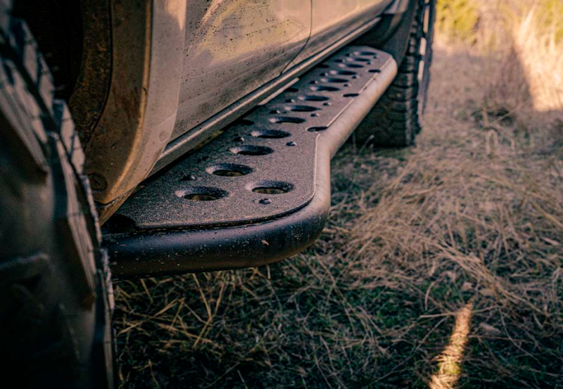 Cali Raised LED CR2633 Step Edition rock sliders for Toyota Tacoma Double Cab Long Bed