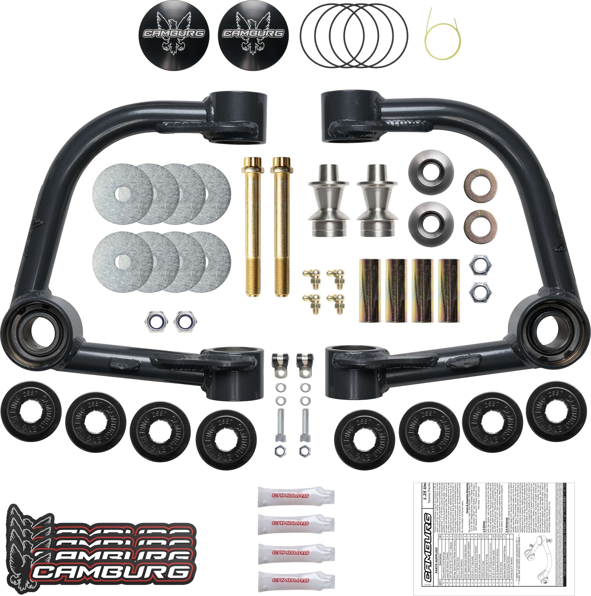 Camburg CAM-310130 1.25 inch uniball upper arms with covers for Tacoma 4Runner FJ Cruiser and Lexus GX