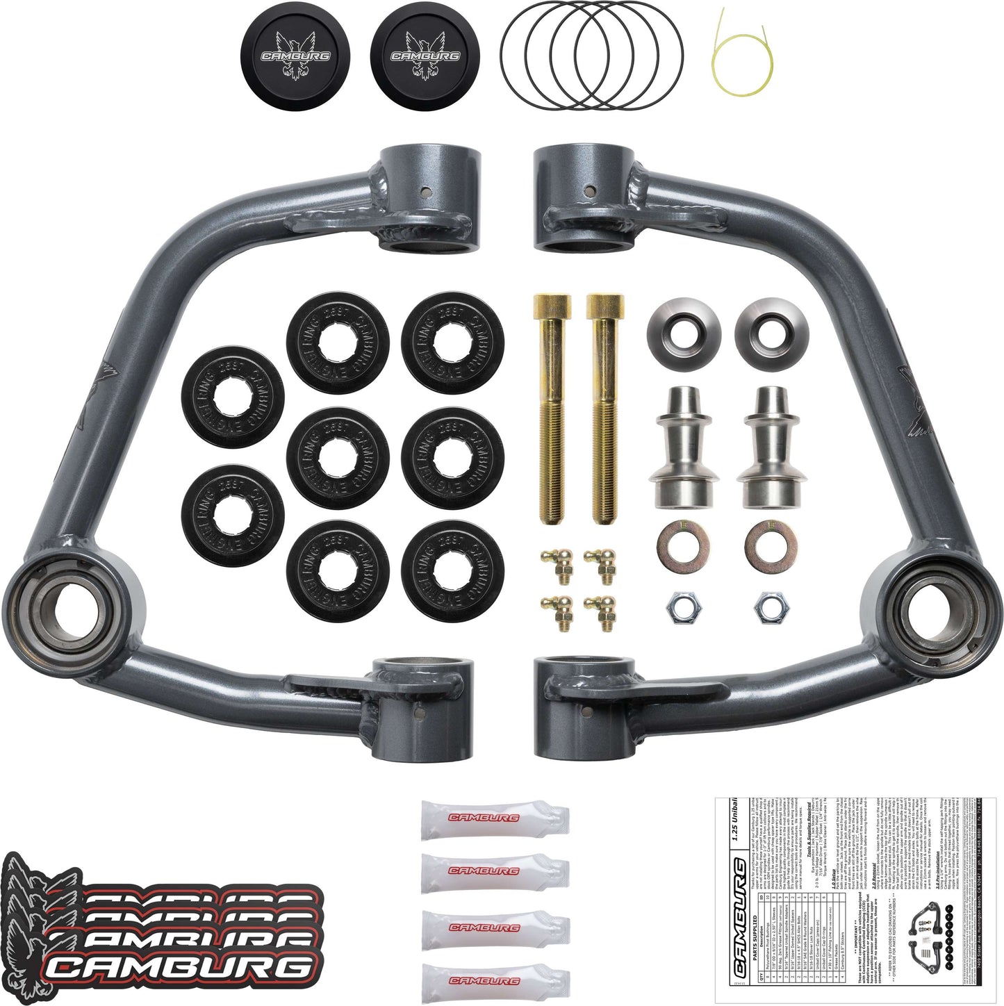 Camburg CAM-110210 1.25 inch uniball upper arms for 2021-2025 Ford F-150