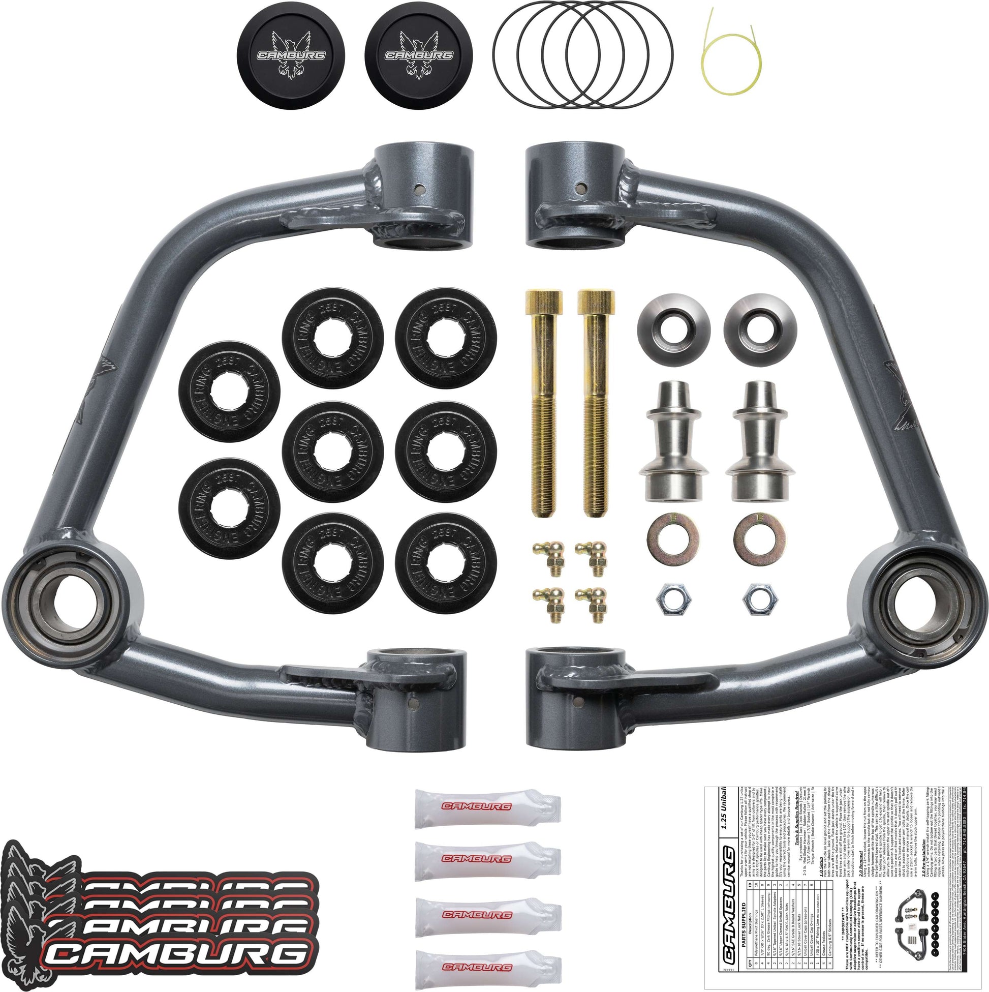Camburg CAM-110210 1.25 inch uniball upper arms for 2021-2025 Ford F-150