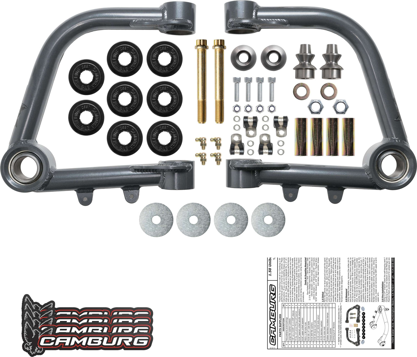 Camburg CAM-310041 1.5 inch uniball upper arms for Toyota Tundra and Sequoia