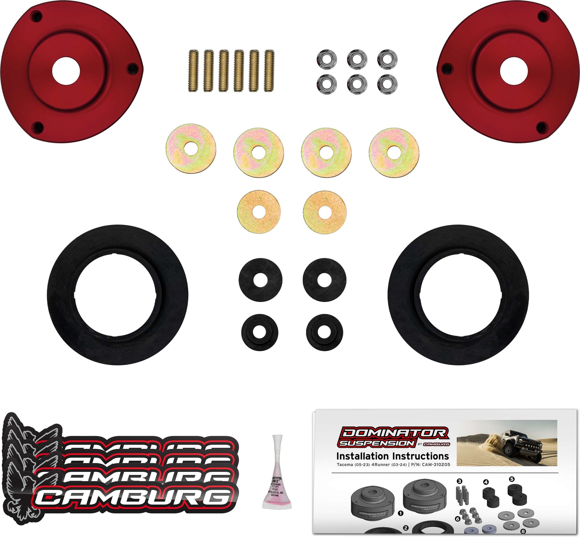 Camburg CAM-310205 Dominator preload spacer kit for Toyota Tacoma and 4Runner