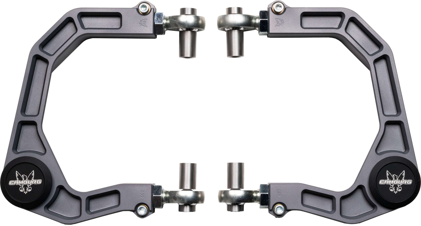 Camburg CAM-110214-GRY KINETIK V2 gray billet uniball upper arms for Ford Bronco