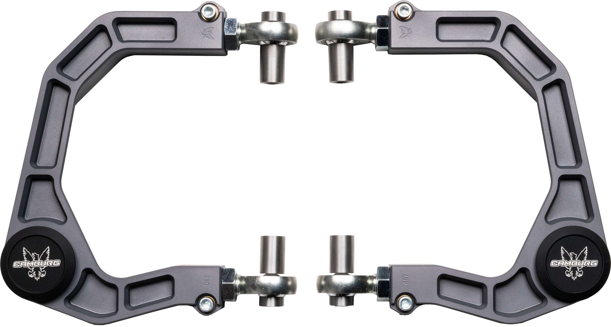 Camburg CAM-110214-GRY KINETIK V2 gray billet uniball upper arms for Ford Bronco