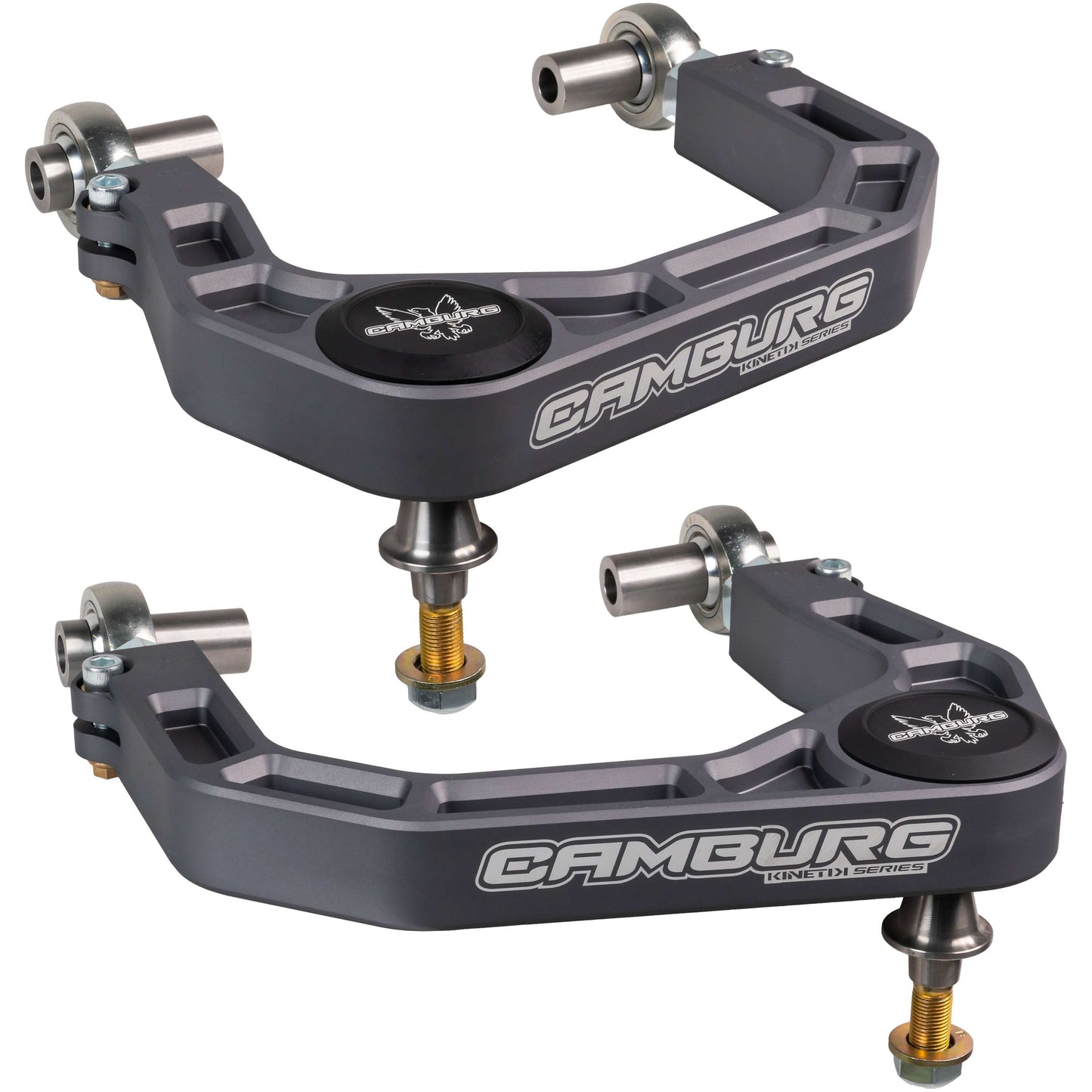 Camburg CAM-110214-GRY KINETIK V2 gray billet uniball upper arms for Ford Bronco