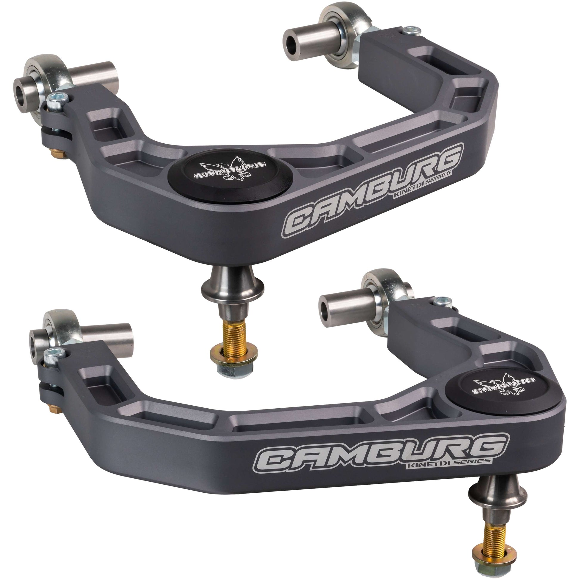 Camburg CAM-110214-GRY KINETIK V2 gray billet uniball upper arms for Ford Bronco