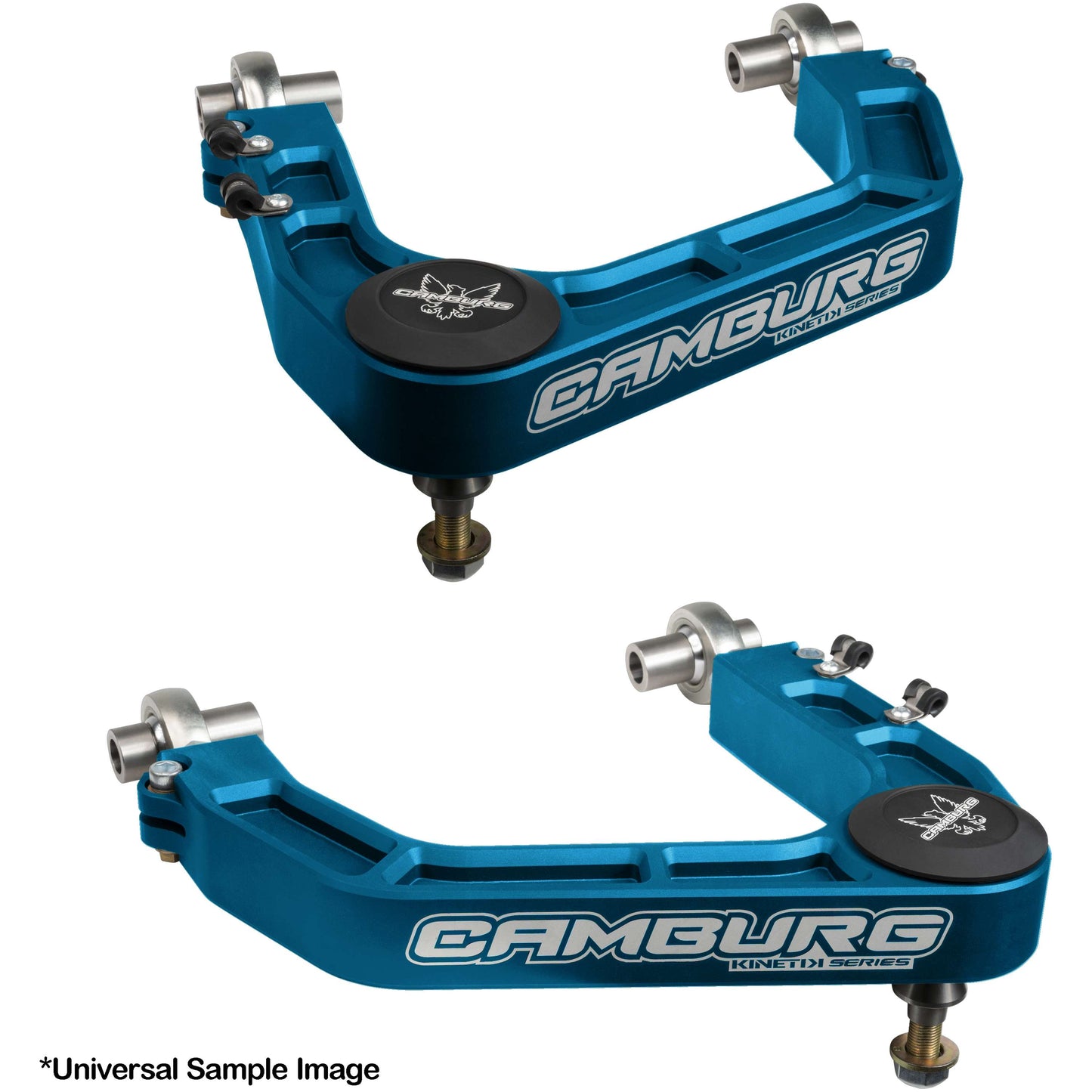 Camburg CAM-110230-BLU blue KINETIK V2 billet uniball upper arms for Ford F-150