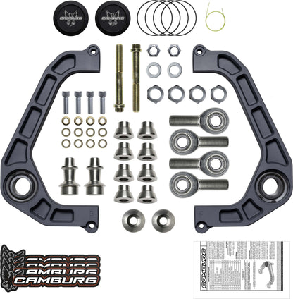 Camburg CAM-110211-GRY KINETIK V2 gray billet uniball upper arms for Ford F-150