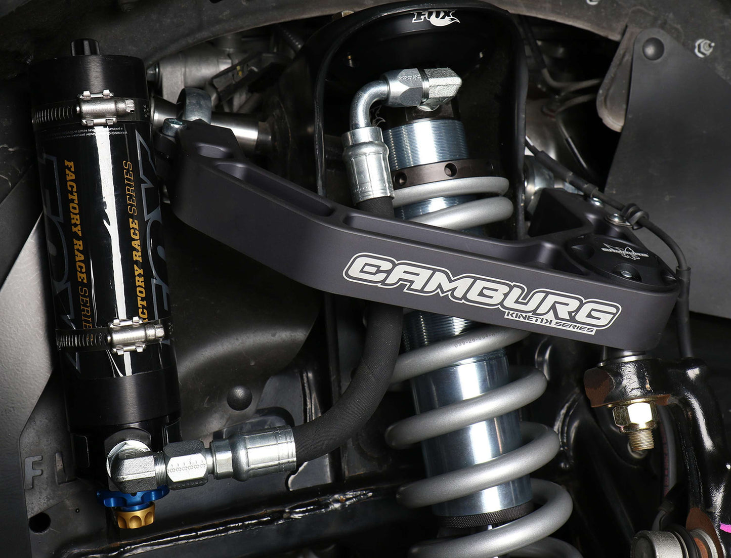 Camburg CAM-310187-GRY gray KINETIK V2 billet uniball upper arms for Toyota Tundra and Sequoia