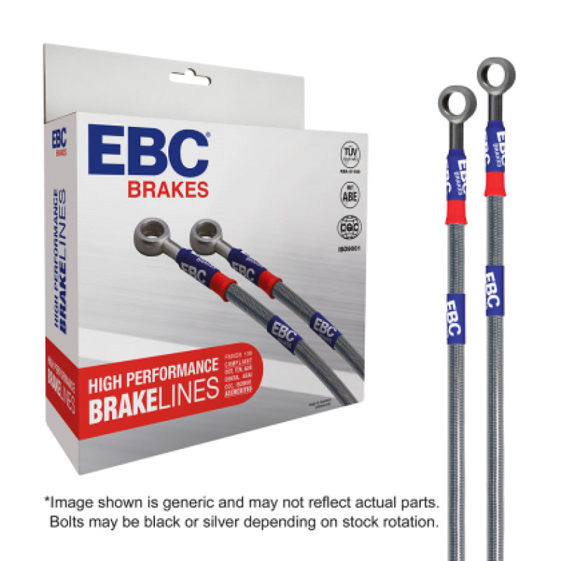 EBC 92-94 Land Rover Defender (w/Rear Drum) Stainless Steel Brake Line Kit EBC