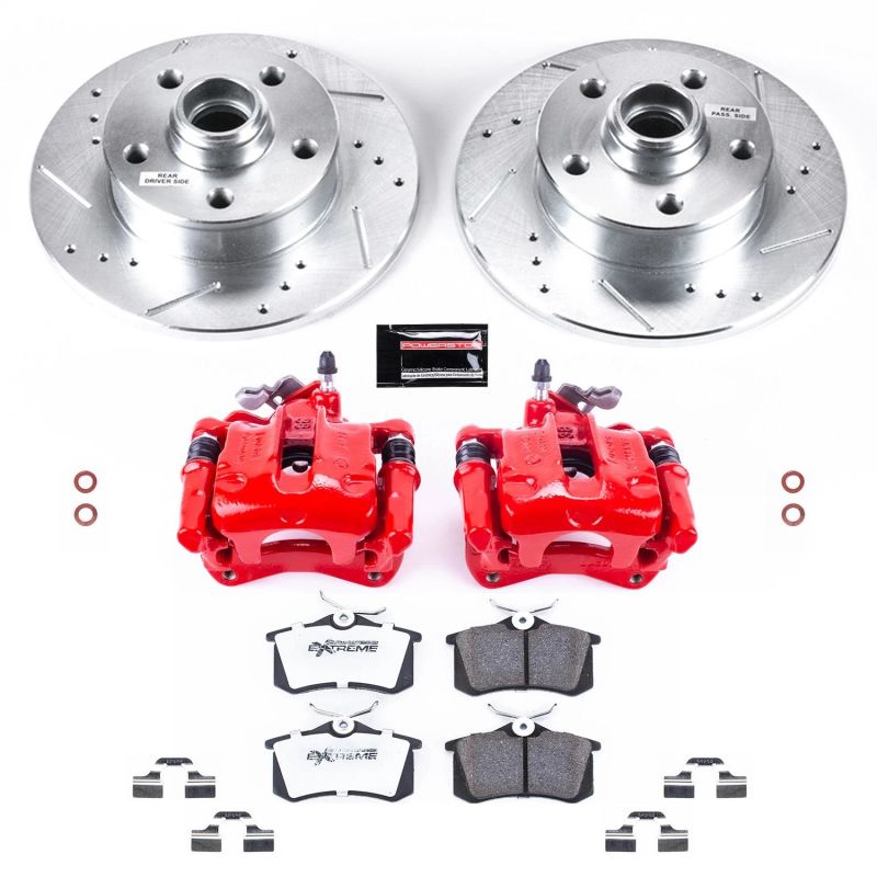 Power Stop 94-99 Volkswagen Golf Rear Z26 Street Warrior Brake Kit w/Calipers PowerStop