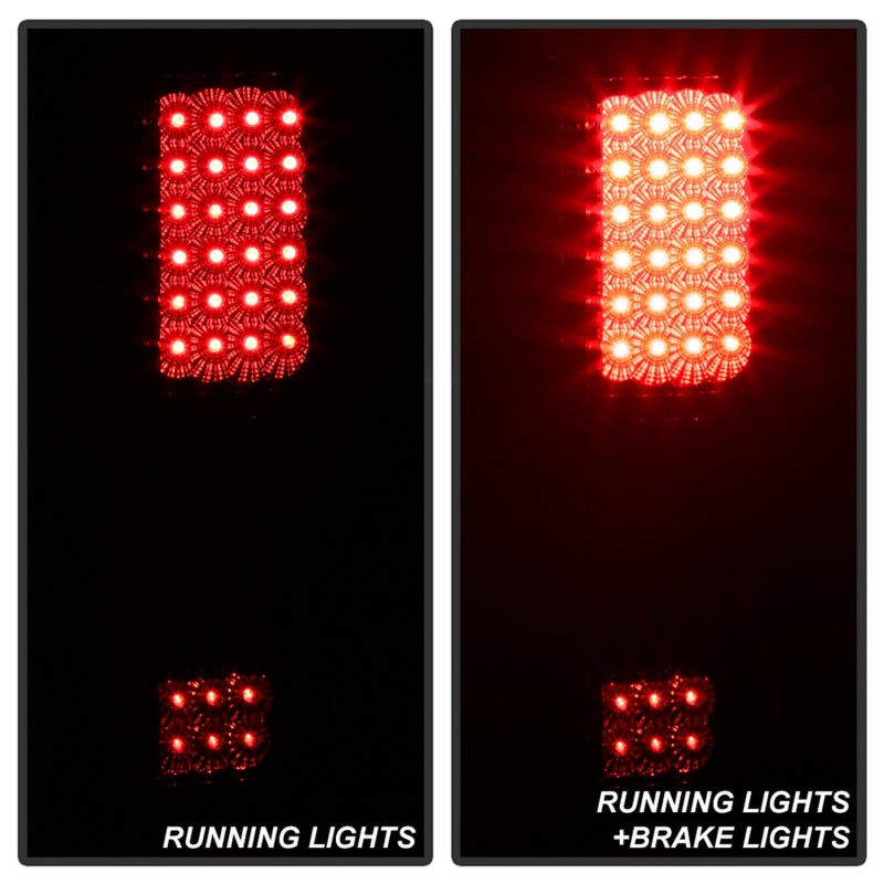 Xtune Ford F150 Styleside 04-08 LED Tail Lights Red Clear ALT-ON-FF15004-LED-RC SPYDER