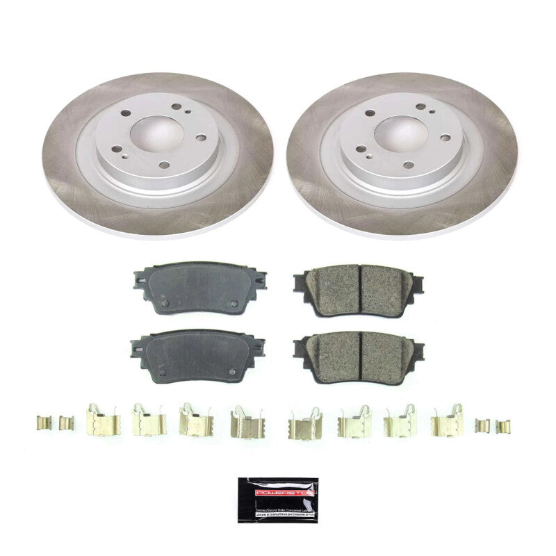 Power Stop 18-20 Mitsubishi Outlander PHEV Rear Semi-Coated Rotor Kit PowerStop