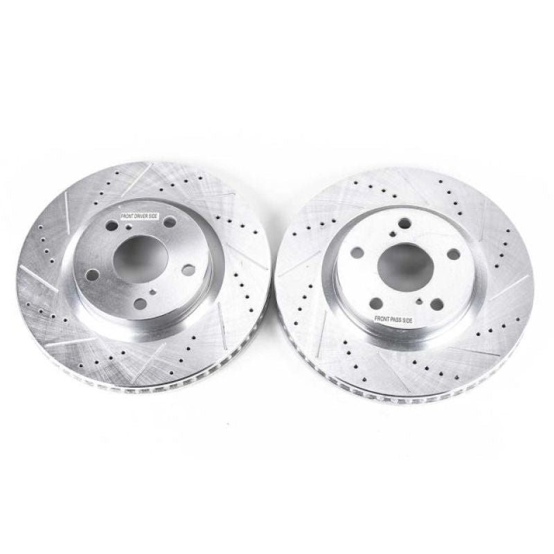 Power Stop 13-18 Lexus ES300h Front Evolution Drilled & Slotted Rotors - Pair PowerStop