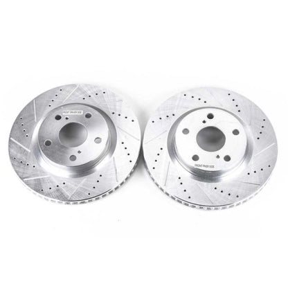 Power Stop 13-18 Lexus ES300h Front Evolution Drilled & Slotted Rotors - Pair PowerStop