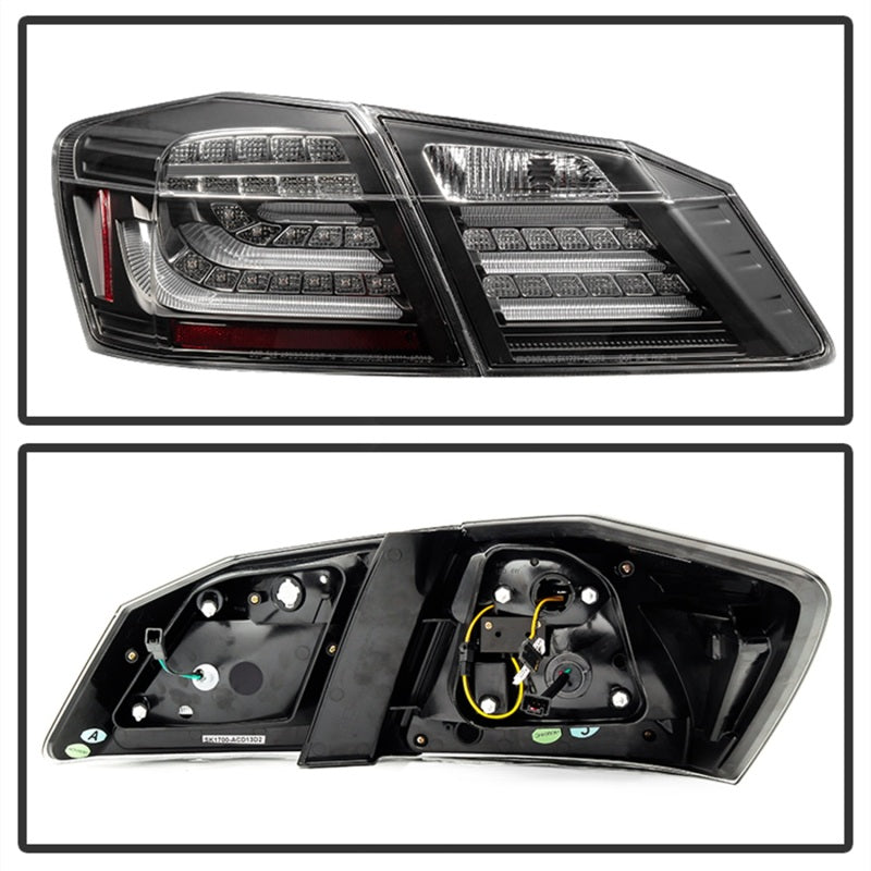 Spyder Honda Accord 2013-2015 4DR LED Tail Lights - Black ALT-YD-HA13LED-LED-BK SPYDER