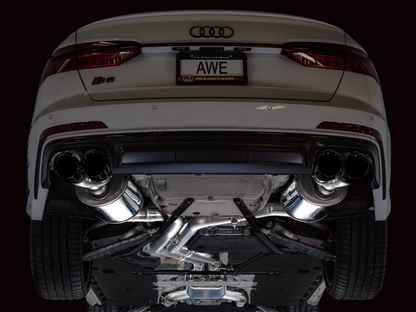 AWE Tuning 19-23 Audi C8 S6/S7 2.9T V6 AWD Touring Edition Exhaust - Diamond Black Tips AWE Tuning
