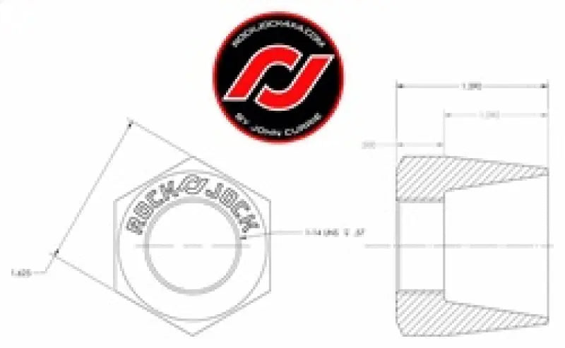 RockJock RockNut Kit Nut and Bung 1in LH Thread RockJock