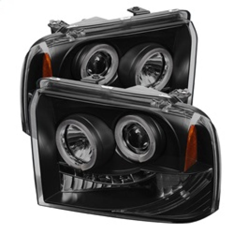Spyder Ford F250/350 05-07 Projector Headlights LED Halo LED Blk Smke PRO-YD-FS05-HL-BSM SPYDER