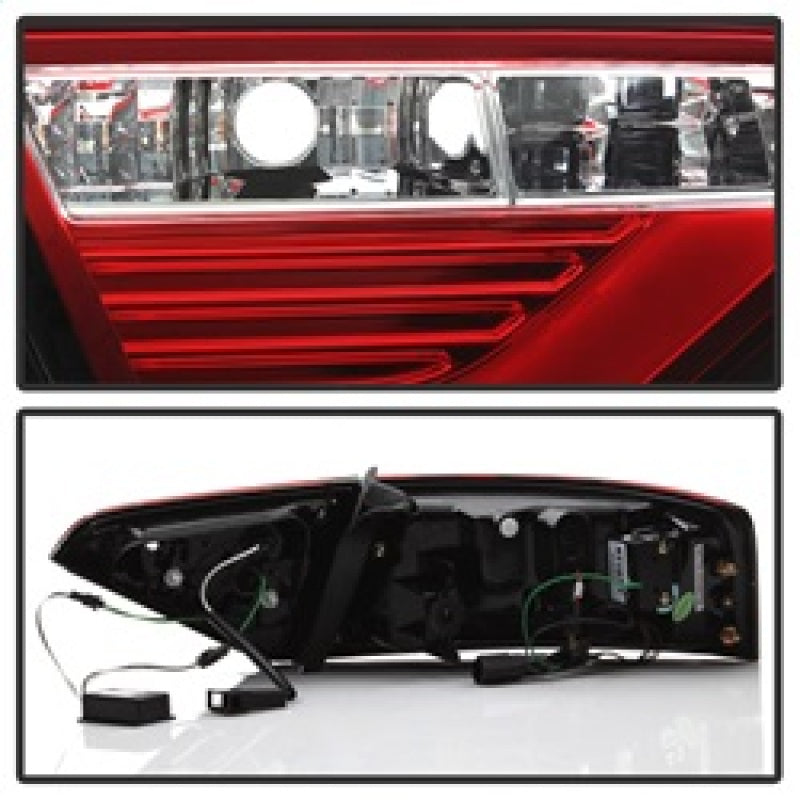Spyder 08-12 Audi A5 LED Tail Lights - Red Clear ALT-YD-AA508V2-LED-RC SPYDER