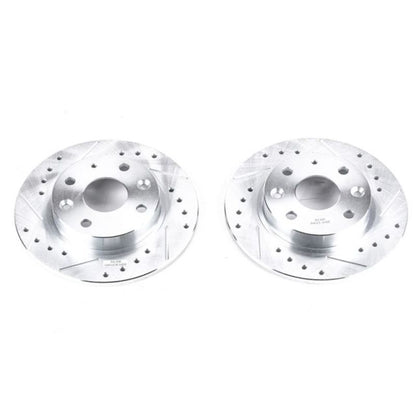 Power Stop 90-93 Mazda Miata Rear Evolution Drilled & Slotted Rotors - Pair PowerStop