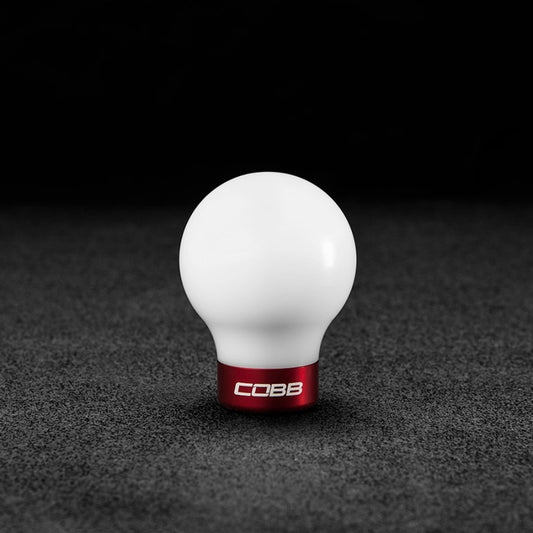 COBB 07-13 Mazdaspeed3 & 06-07 Mazdaspeed6 Shift Knob - White Knob w/Race Red Base 271350-W-RD